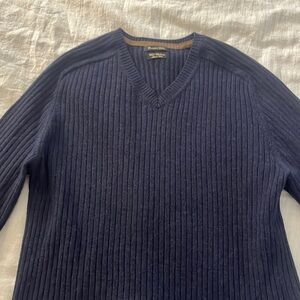 Massimo Dutti navy wool cashmere sweater